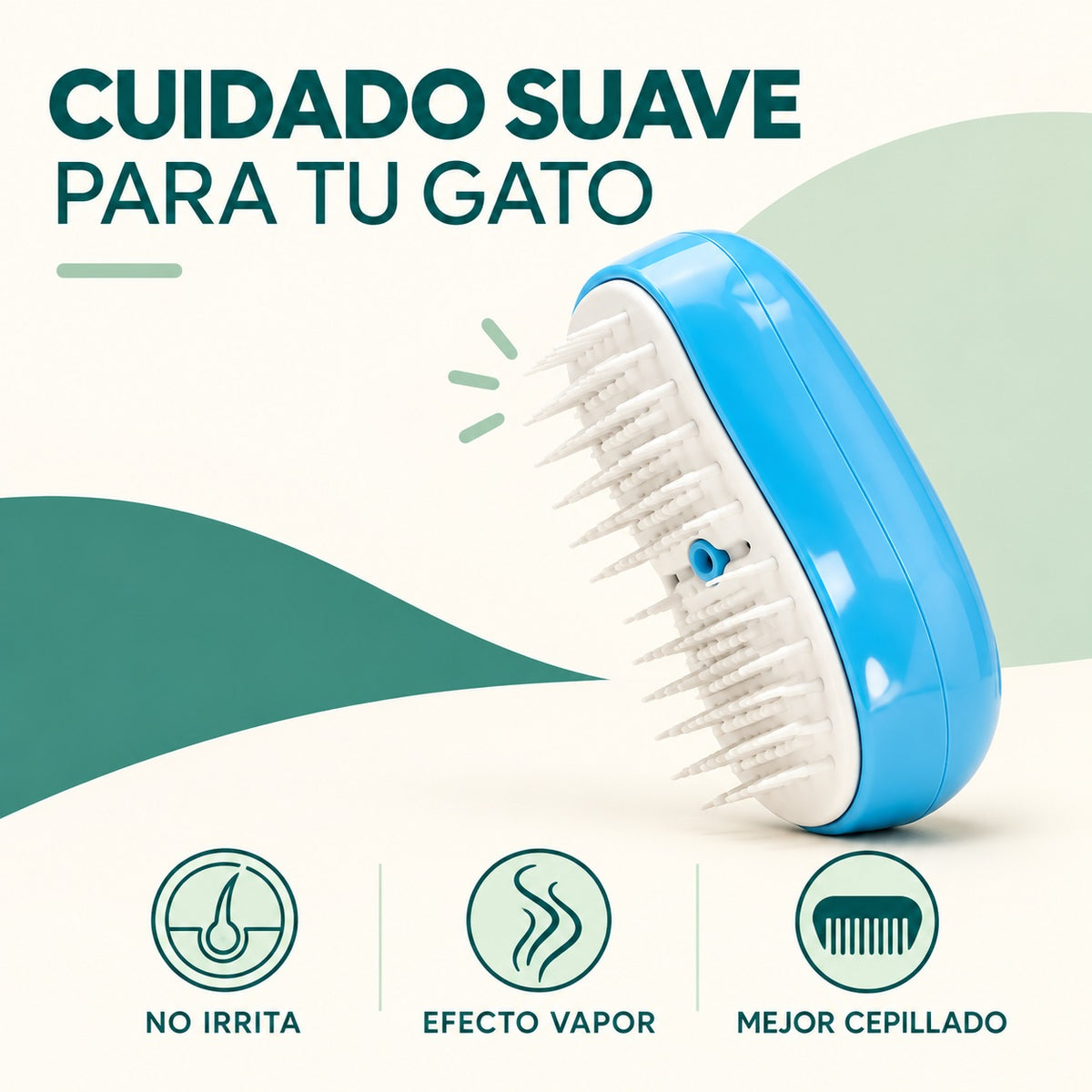 Cepillo Pelunia con vaporizador para gatos